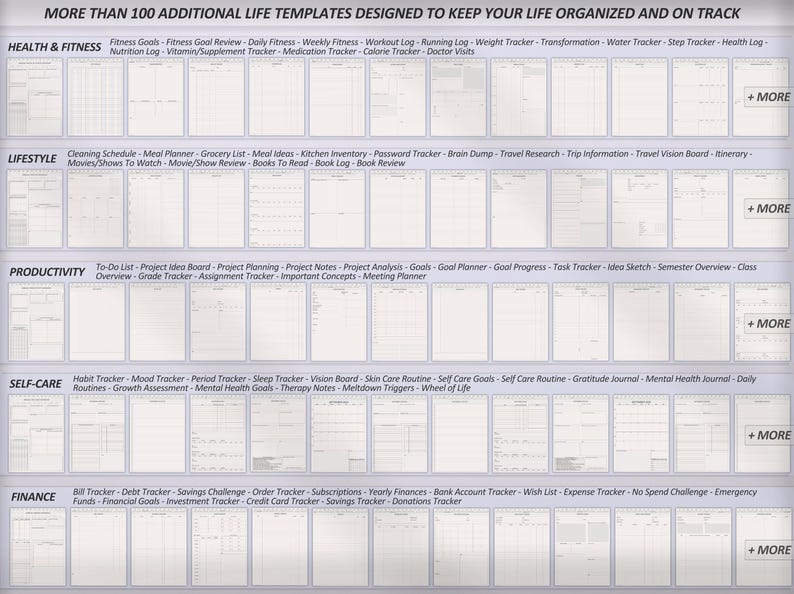 2026 digital daily planner and journal optimized for iPad Goodnotes and Notability apps
