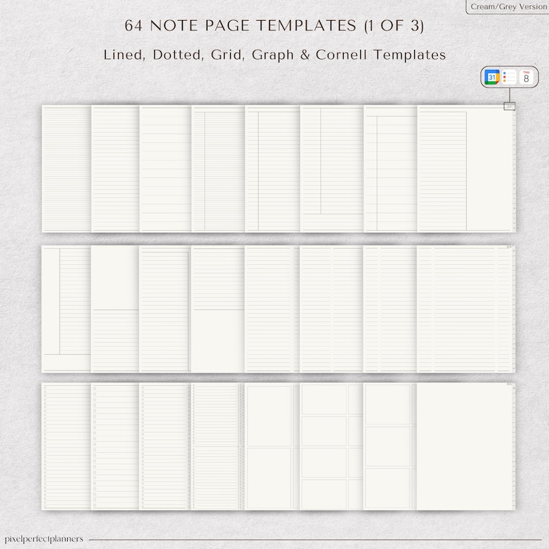 Dive into Digital Notebooks: GoodNotes, iPad, Student Notebook, Notability Templates, Journal, Dotted, Lined, Grid, Cornell—Versatile Choices.