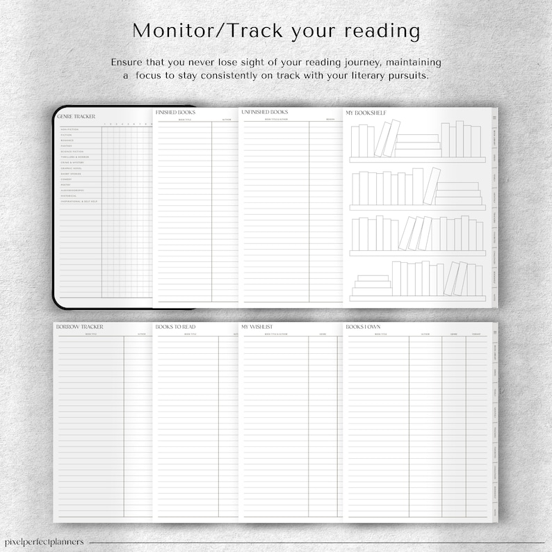 Digital Book Journal | Catalog Your Reading | Book Tracker, Book Inventory, Reading Planner for iPad, Digital Notebook, Goodnotes