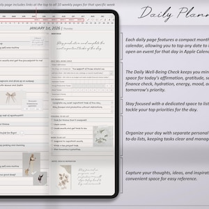 Digital daily planner 2026 for iPad users with Goodnotes and notability journal features
