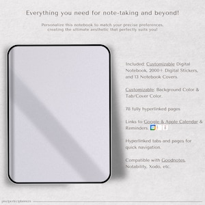 Personalize Your Digital Notebook: GoodNotes, iPad, Student Notebook, Notability Templates, Journal, Dotted, Lined, Grid, Cornell—Make It Yours.