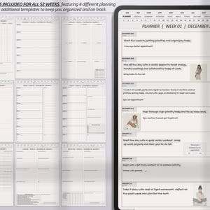New 2026 digital planner for ADHD productivity, minimalist aesthetic vertical layout with dated daily templates for Goodnotes, Notability, iPad, and tablet use