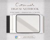 Digital Notebook, LANDSCAPE Notebook, GoodNotes Notebook, iPad Journal, Student Notebook, Notability Templates, Lined, Grid, Dotted, Cornell