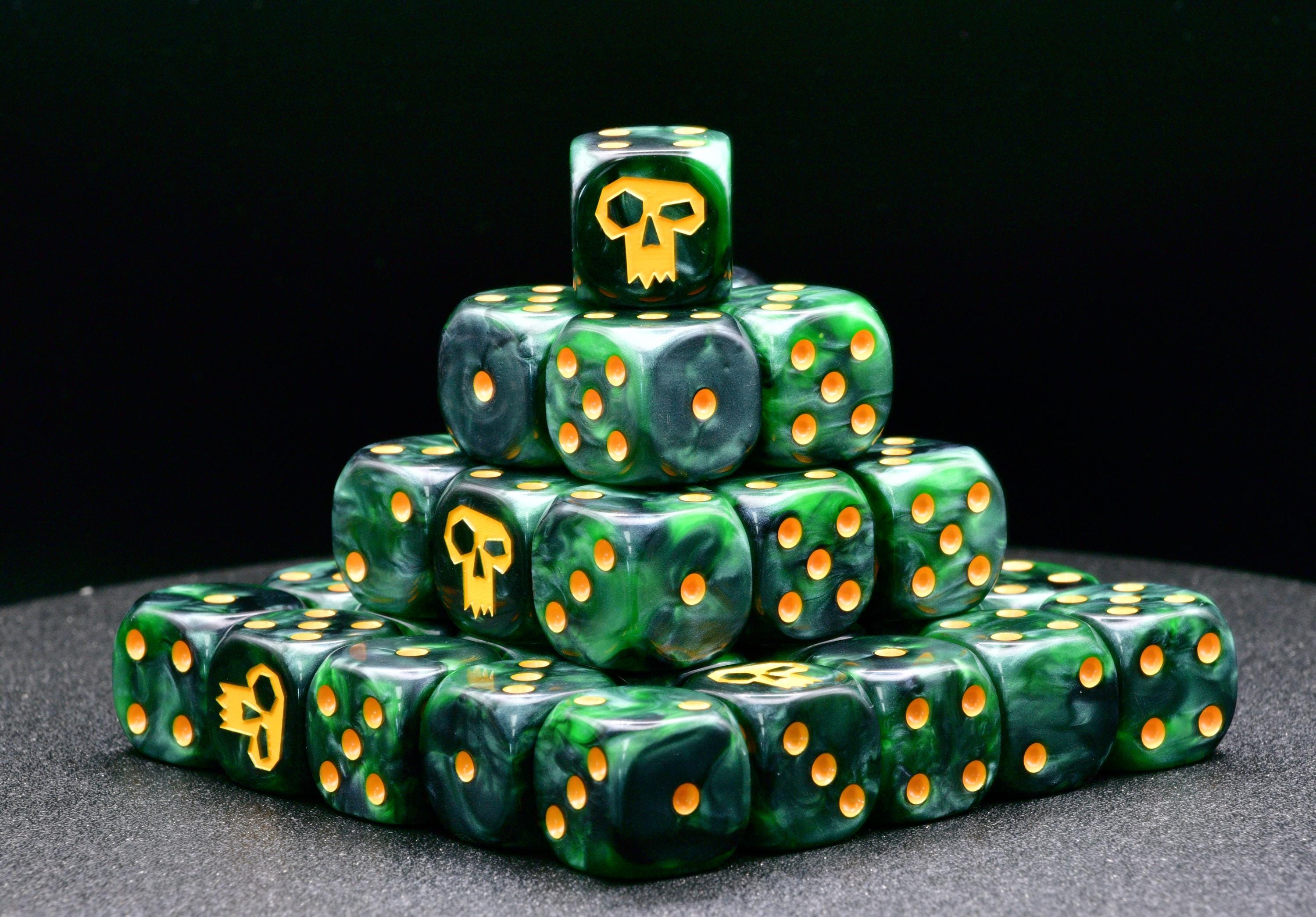 16mm Green Skull Dice – Tabletop Gaming Accessories - Etsy