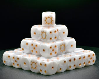 Pearl Radiance Dice – 16mm Rounded Corner Tabletop Gaming Accessories