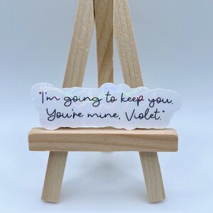 I&#39;m Going To Keep You Sticker, Fourth Wing Sticker, Kindle Sticker, Holographic Sticker, Waterproof Sticker, Laptop Decal, Bookish Merch