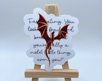 Fourth Wing Inspired Sticker, Fourth Wing Quote, Kindle Sticker, Laptop Decal, Bookish Sticker