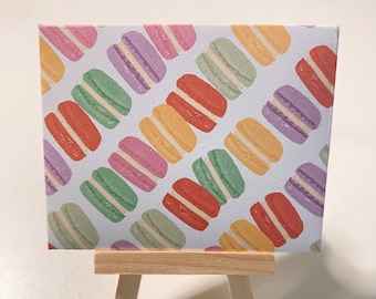 Macaron Patterned Small Envelopes, Handmade Small Envelopes, Gift Card Envelopes, Mini Envelopes, Tiny Envelopes, 3” x 4”, Set of 8