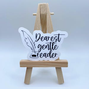 Dearest Gentle Reader Sticker, Bridgerton, Kindle Sticker
