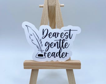 Dearest Gentle Reader Sticker, Bridgerton, Kindle Sticker