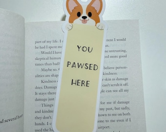 Corgi Bookmark, Dog Bookmark, Animal Lover, Gift For Reader, Bookish Merch