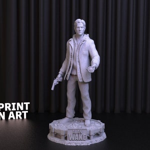 Alan Wake Horror 3D Print STL File for 3D Printing, Instant Download Drive Link, Alan Statue STL,Alan Wake STL Figure