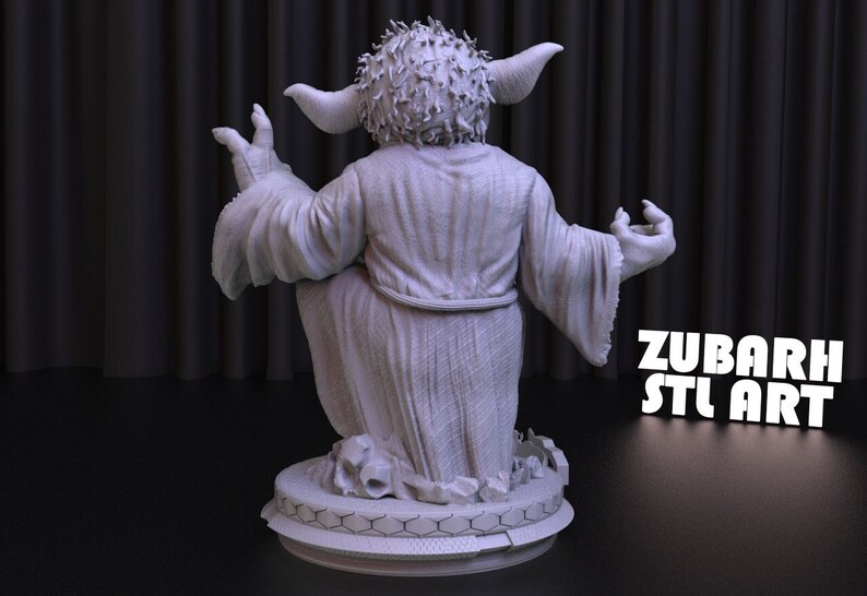 File STL di stampa 3D di Star Wars Yoda per la stampa 3D,File digitale 3D, Download istantaneo Drive Link, Master Yoda Statue STL,Star Wars STL Figure immagine 3