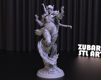 Sylvanas Windrunner 3D Print STL File for 3D Printing,3D Digital,Instant Download Drive Link,Sylvanas StatueSTL,World Of Warcraft STL Figure