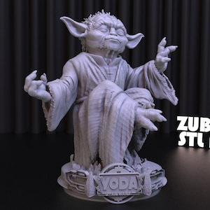 File STL di stampa 3D di Star Wars Yoda per la stampa 3D,File digitale 3D, Download istantaneo Drive Link, Master Yoda Statue STL,Star Wars STL Figure immagine 4