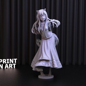 Spice and Wolf Holo 3D-utskrift STL-fil: Animefigur (digital nedladdning)