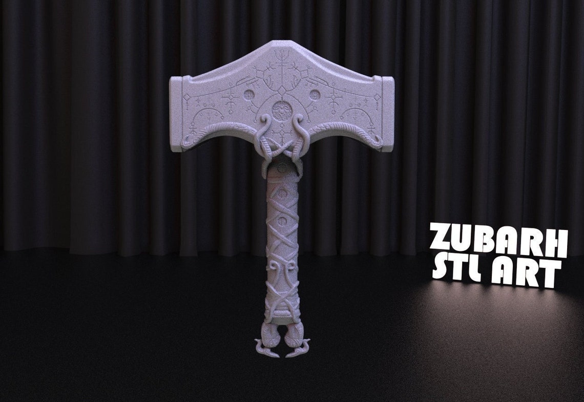 God of War Mjolnir STL File: Thor 3D Model for 3D Printer - Etsy