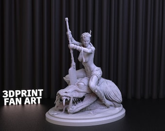 Ishka - Savage Allure - Archivo STL de impresión 3D de alto detalle para impresión 3D, Archivo digital 3D, Estatua de Savage Allure STL, Figura STL de guerrero sexy