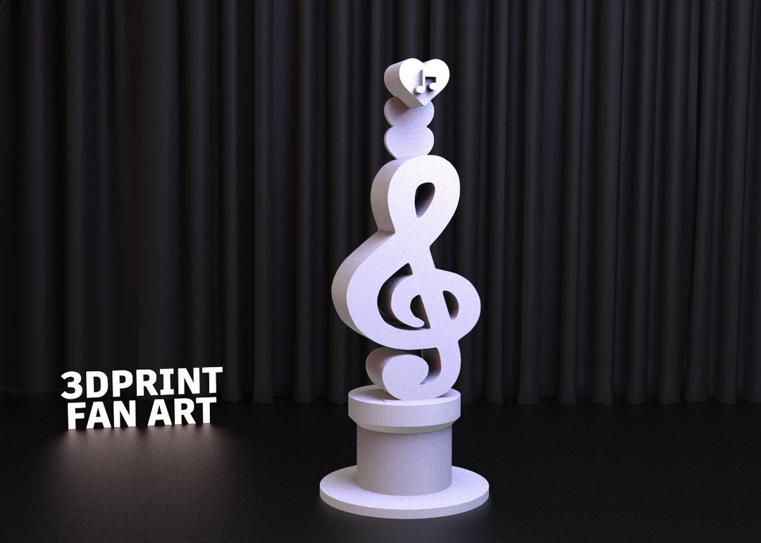 Musical Headphone Stand 3D Print STL File for 3D Etsy