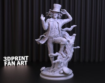 Mad Hatter Jonny Deep 3D Print Statue STL File (Digital Download)