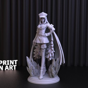 Esdeath-MitsuKage 3D Print STL File for 3D Printing,3D Digital File,Download,Esdeath,MitsuKage Statue STL,Esdeath,MitsuKage STL Figure