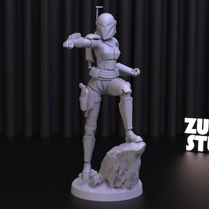 Star Wars Bo Katan STL File,3D Movie Printed STL, Downloadable Star Wars Digital Figure, Bo-Katan Kryze Statue