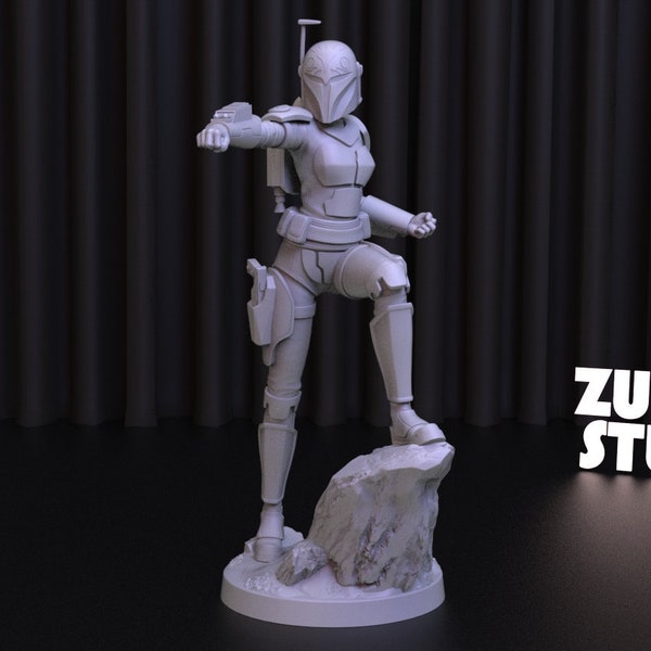 Star Wars Bo Katan STL File,3D Movie Printed STL, Downloadable Star Wars Digital Figure, Bo-Katan Kryze Statue