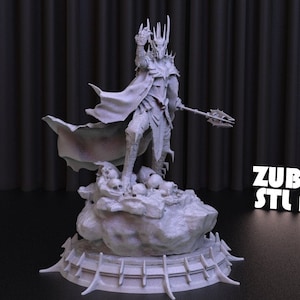 Sauron Statue STL File for 3D Printing (Digital Download) image 1