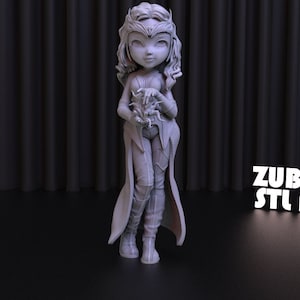 Wanda Maximoff Chibi STL File for 3D Printing,3D Digital File, Stl 3D model design, Wanda Statue STL,Marvel STL Figure