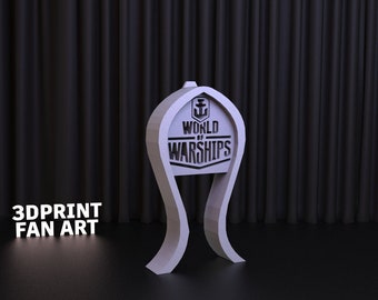 World of Warships Headphone Stand STL File: 3D Print Gaming Decor (Digital Download)