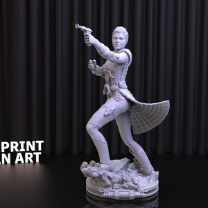 Zam Wesell Star Wars STL File, 3D Movie Printed STL, Downloadable Star Wars Digital Figure, The Zam Wesell Statue,  Star Wars Statue