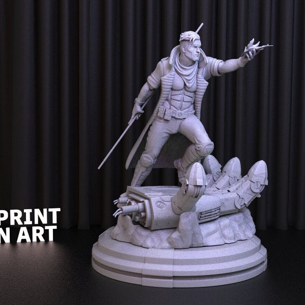 Marvel Gambit 3D Print STL File for 3D Printing, 3D Digital File, Instant Download, Gambit Statue STL, Marvel STL Figure