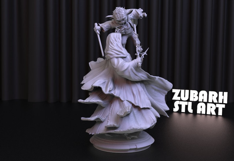 Darth Sidious and Yoda 3D Print STL File for 3D Printing,3D Digital File, Instant Download Drive Link, Yoda Statue STL,Star Wars STL Figure image 4