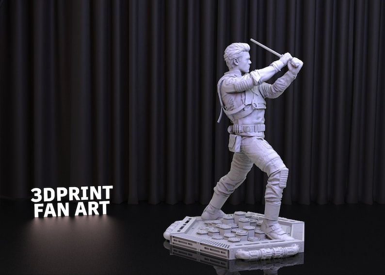 カル・ケスティス スター・ウォーズ STL ファイル: 3D プリント フィギュア (デジタル ダウンロード) 画像 4