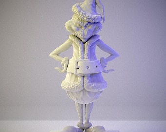 Archivo stl de El Grinch para impresión 3D, Navidad, impresora, impresión en resina, figura de acción, figura de estatua, descarga digital