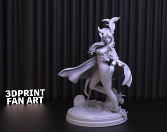 Moon Wizard Woman 3D Print STL File (Digital Download)