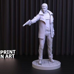 Resident Evil Chris Redfield STL File, 3D Movie Printed STL, Downloadable Digital Figure, Video Game Character Statue, Village Statue