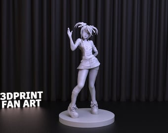 Anime Girl Statue 3D Print STL File (Digital Download)