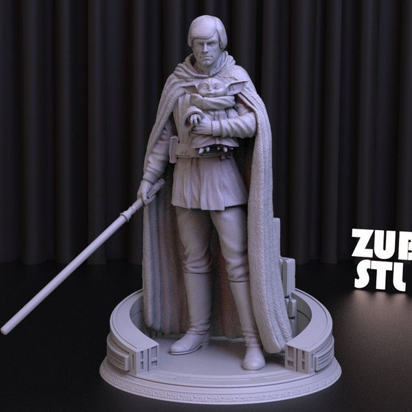 Star Wars Luke Skywalker And Yoda STL File,3D Movie Printed STL, Downloadable Star Wars Digital Figure, Luke Skywalker Statue