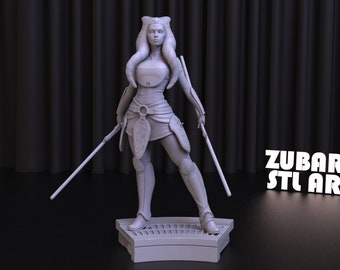 Ahsoka Tano STL File: Star Wars 3D Model (Digital Download)