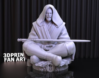 Star Wars Obi Wan Kenobi Bust 3D Print STL File (Digital Download)