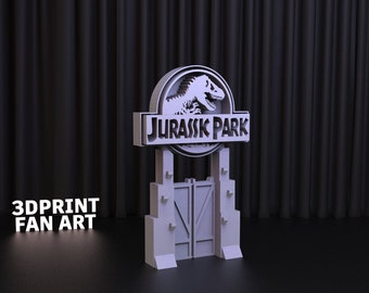 Jurassic Park Headphone Stand STL File: 3D Print Gaming Decor (Digital Download)