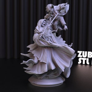 Darth Sidious and Yoda 3D Print STL File for 3D Printing,3D Digital File, Instant Download Drive Link, Yoda Statue STL,Star Wars STL Figure image 5