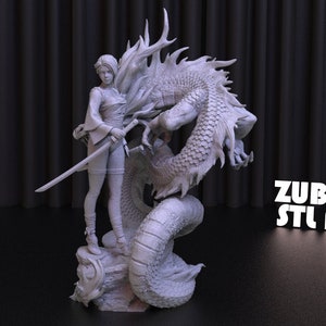 Anime Character Ryuu STL File for 3D Printing,3D Digital File, Stl 3D model design, Anime Statue STL,Ryuu STL Figure