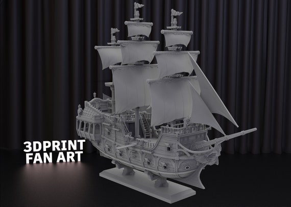 Pirate Ship 3D Print STL File for 3D Printing,3D Digital,Instant Download Drive Link,Navio Pirata Statue STL,Pirate STL Figure