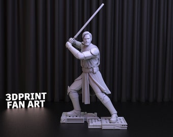 Obi Wan Kenobi Statue STL File - Star Wars 3D Print (Digital Download)