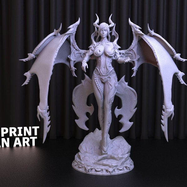 Demon Queen 2 Pose 3D Print STL File for 3D Printing,3D Digital,Instant Download Drive Link,Demon Queen Statue STL,Demon Queen STL Figure