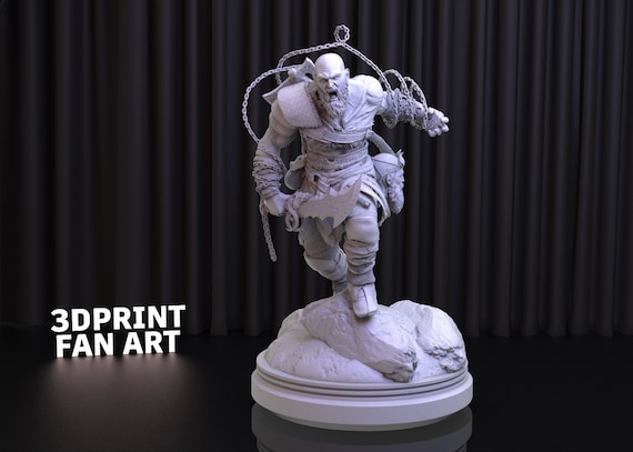 Kratos God of War Ragnarok STL File, 3D Movie Printed STL, Downloadable God of War Digital Figure,Kratos Statue, God of War Statue