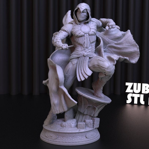 Marvel Moon Knight 3D Print File STL per la stampa 3D,File digitale 3D, Download istantaneo Drive Link, Moon Knight Statue STL,Marvel STL Figure