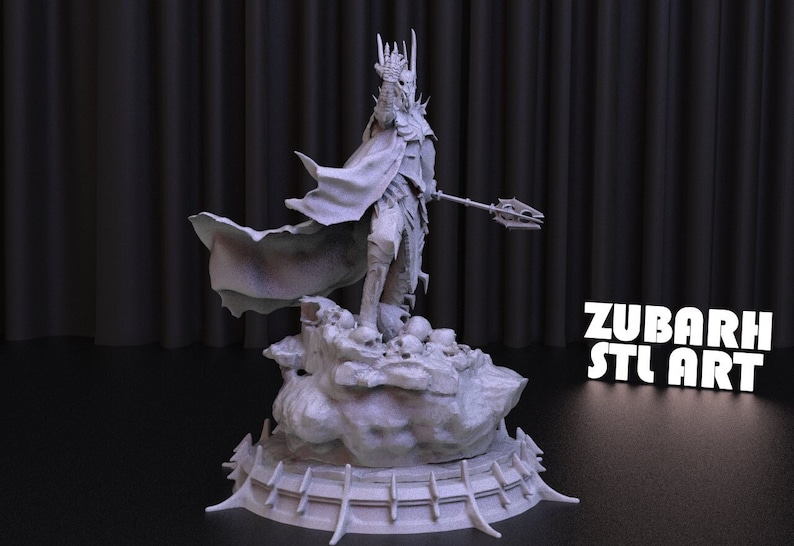 Sauron Statue STL File for 3D Printing (Digital Download) image 2